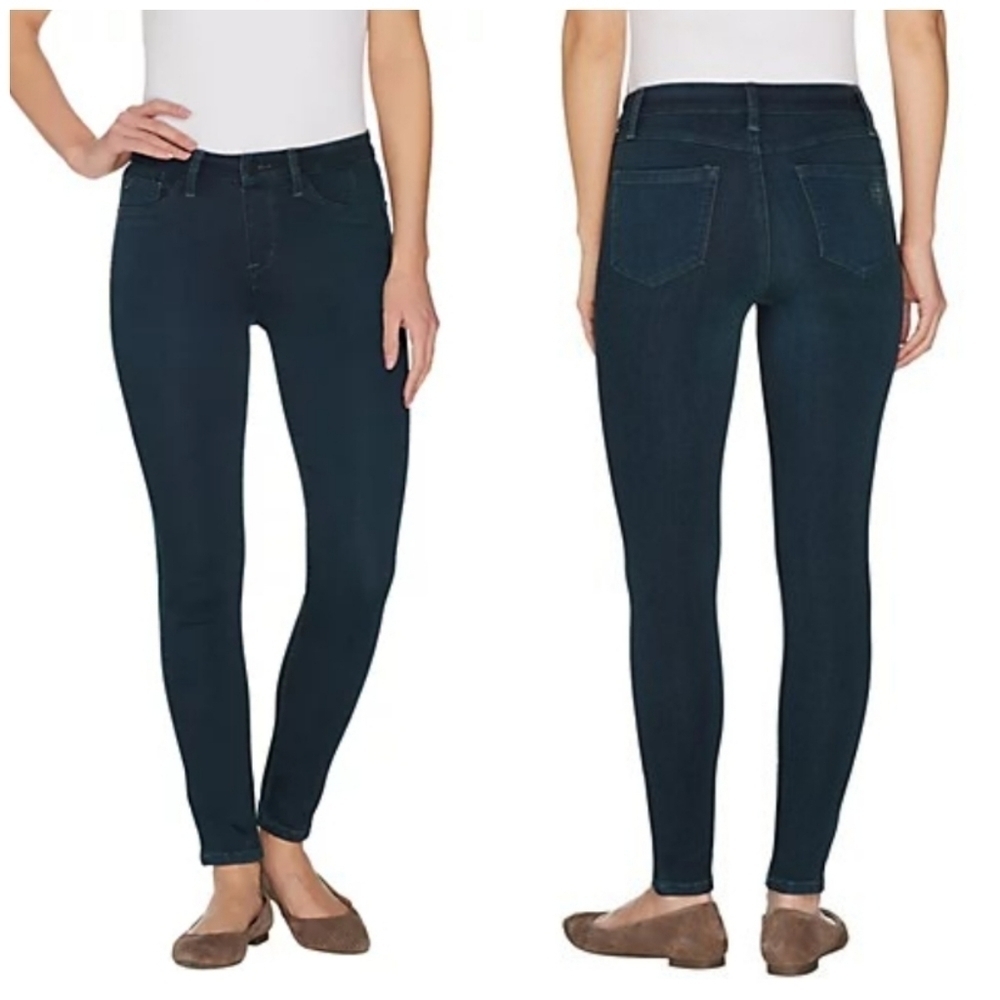 𝅺Laurie Felt Silky Denim Overdyed Skinny Jeans